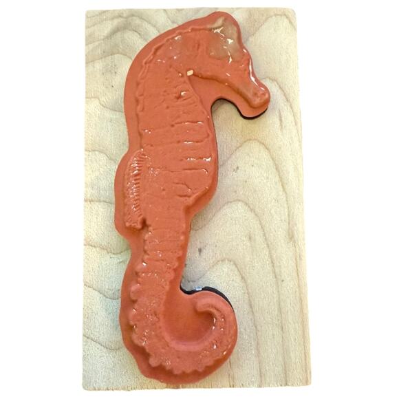 Inkadinkado Single Ocean Seahorse 60-00559 Rubber Stamp - Picture 2 of 2